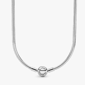 Pandora Moments Snake Silver Chain Necklace Class 45cm Chain Necklace Round